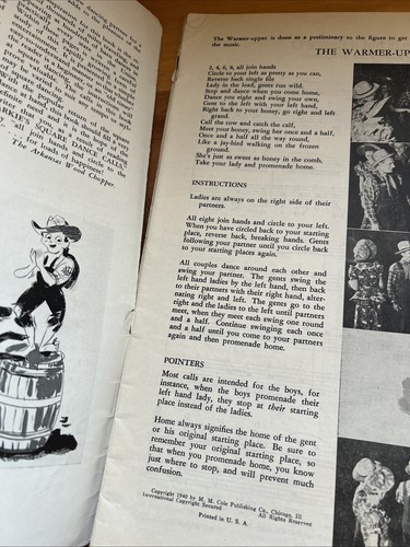 LIBRO DE PARTITURAS DE COLECCIÓN 1940 Arkansas Arkie Wood Chopper Square Dance Calls - Imagen 3 de 9