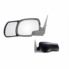K-source 80800 Towing Mirrors Snap-on Flat Manual Black Pair For Chevy Gmc New
