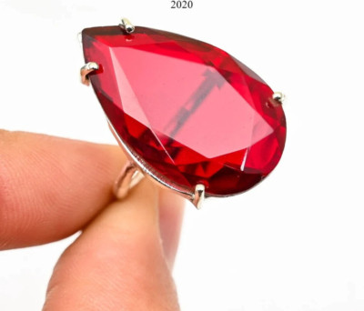 Genuine Garnet Ring Dainty Ring925 Sterling Silver Engagement Ring Handmade Ring