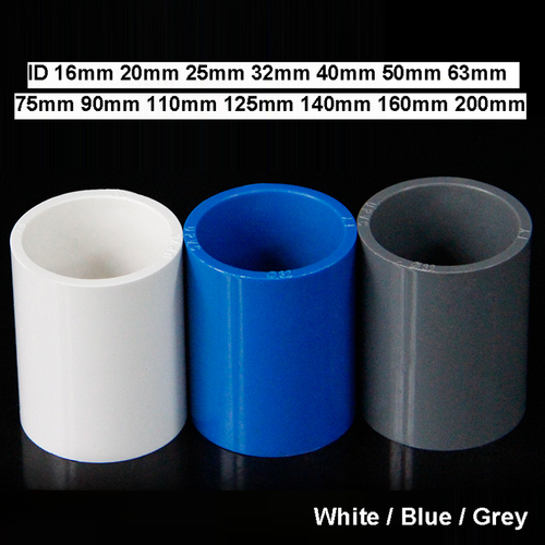 Pvc Direct Socket PVC Direct Pipe Fitting Straight Joint Water Pipe Socket Coupling 16mm ...