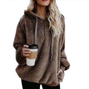 fluffy sweater zip up