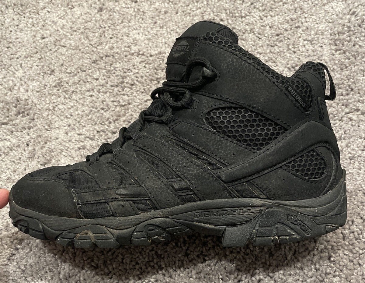 Merrell Men's Moab Mid Response WP Tactical Military Boots Black