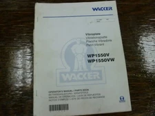 Wacker WP1550V WP1550VW Vibroplate Compactor Parts Catalog Owner Operator Manual