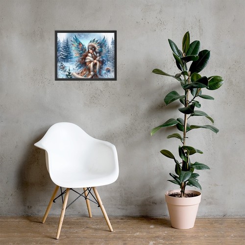 Native American Winter Fairy Art Print, Canvas, Framed Print, Fairy Wall Art - Picture 91 of 126