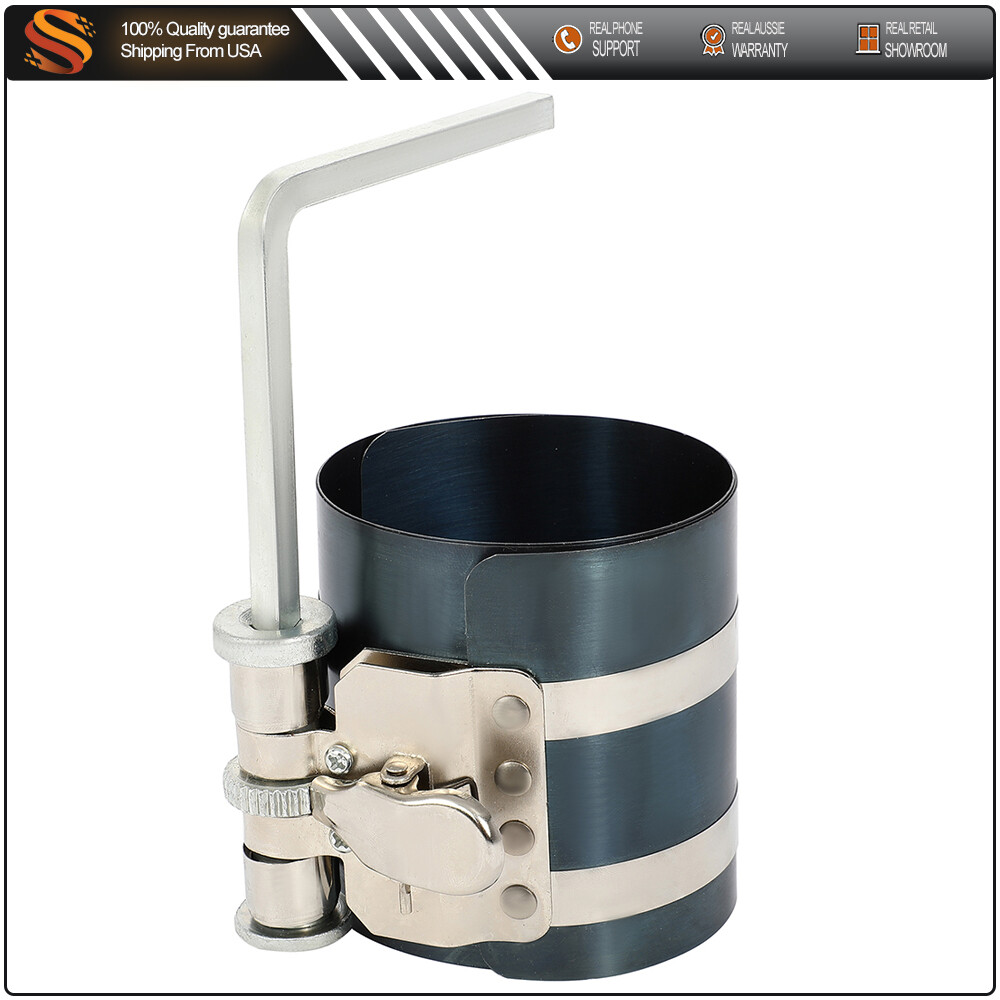 Car Engine Piston Ring Compressor Tool with Pliers and Safety Screw 3 Inch