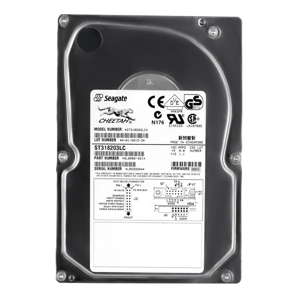FESTPLATTE SEAGATE CHEETAH ST318203LC 18GB 10K SCSI U160 3.5'' - Bild 3 von 3