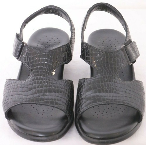 SAS Tripad Comfort Suntimer Black Croc Print Slingback Sandal Shoes Women's 8 S - Picture 4 of 9