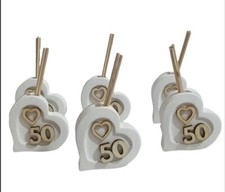 PROFUMATORE CUORE BOMBONIERA 50 Anni Cinquanta Cinquantesimo Compleanno 