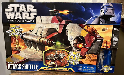Star Wars RETIRED 2011 The Clone Wars TCW Animated Republic Attack Shuttle MIB