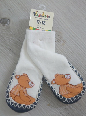 PLAYSHOES Hüttenschuhe 17-18 * 23-26 Hausschuhe Fliesenflitzer Haussocken TEDDY