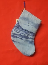 Christmas Stocking Handmade Lined Mini 6" Hawaiian Tropical Gift Card Holder