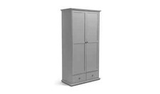 Habitat Heathland 2 Door 2 Drawer Wardrobe-Grey.Delivery available,ask for quote