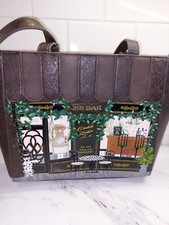 Vendula London Gin Bar Discontinued Brown Shopper Tote Handbag Shoulder Bag Fun