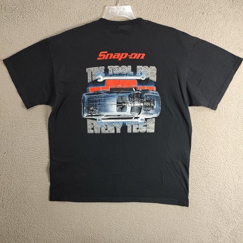 Snap On Shirt Adult Extra Large Black Graphic Short Sleeve Snap on Tools Mens - Picture 1 of 12