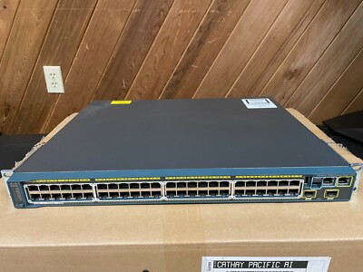 Cisco Catalyst WS-C2960S-48FPD-L 48p POE+, 10gb SFP+ ports and Stacking module
