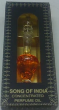 SONG OF INDIA CONCENTRATED PERFUME OIL GARDENIA FANCY HANDBLOWN GLASS BOTTLE