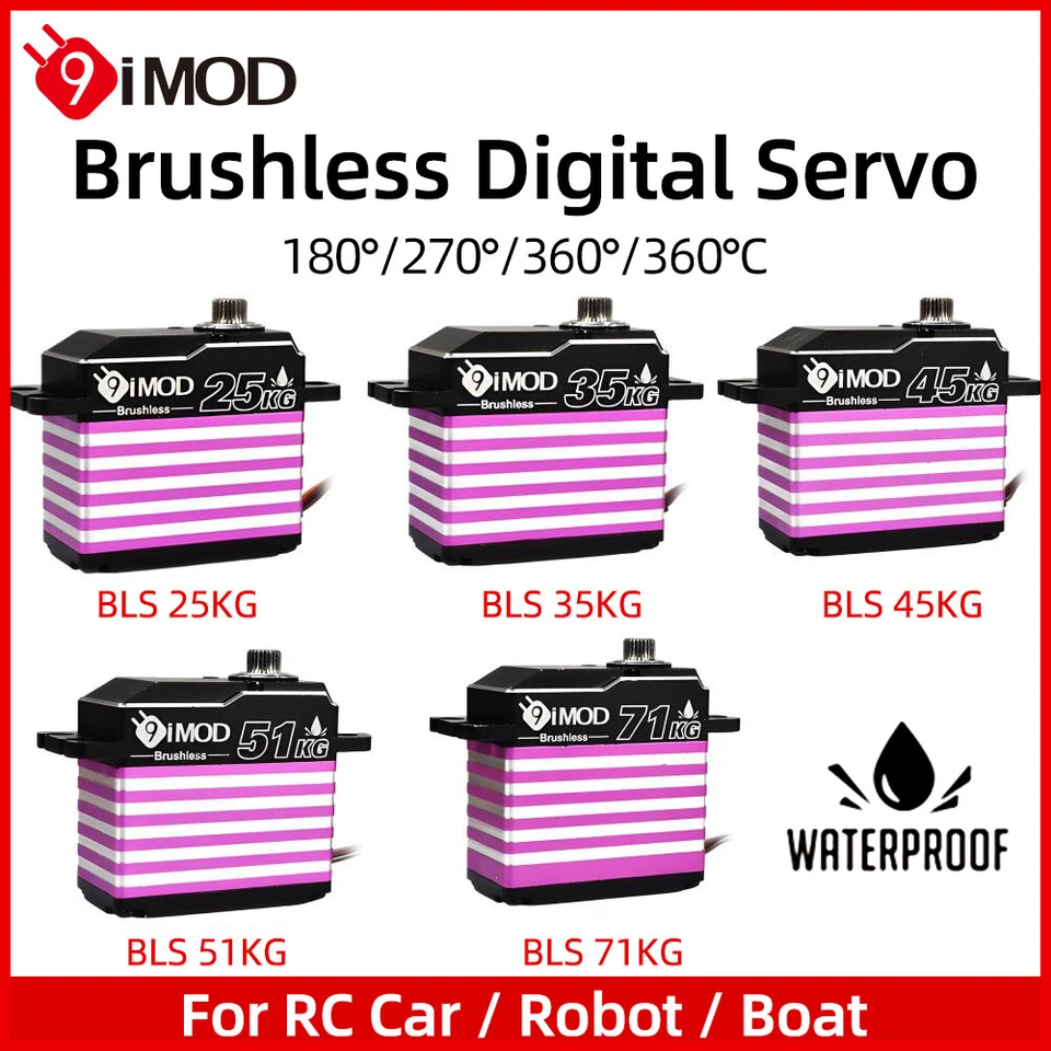 9IMOD Brushless Servo 25/35/45/51/71KG Servo für 1:5 1:8 1:10 RC Auto Boot Roboter