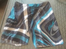 Oneill vintage 90s Boardshorts blue black  Grey embroidered logo 38 no A22