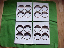 4 Sheet 16 pc Vinyl LP Blank Center Label A/B w/Hole Sticker Sony Music Studios