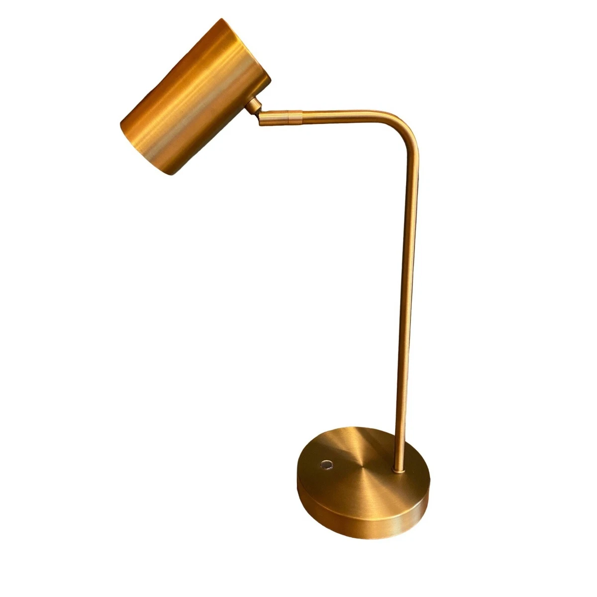 Intertek 19 Brushed Brass Swivel Adjule Eyeball Led Desk Lamp Working