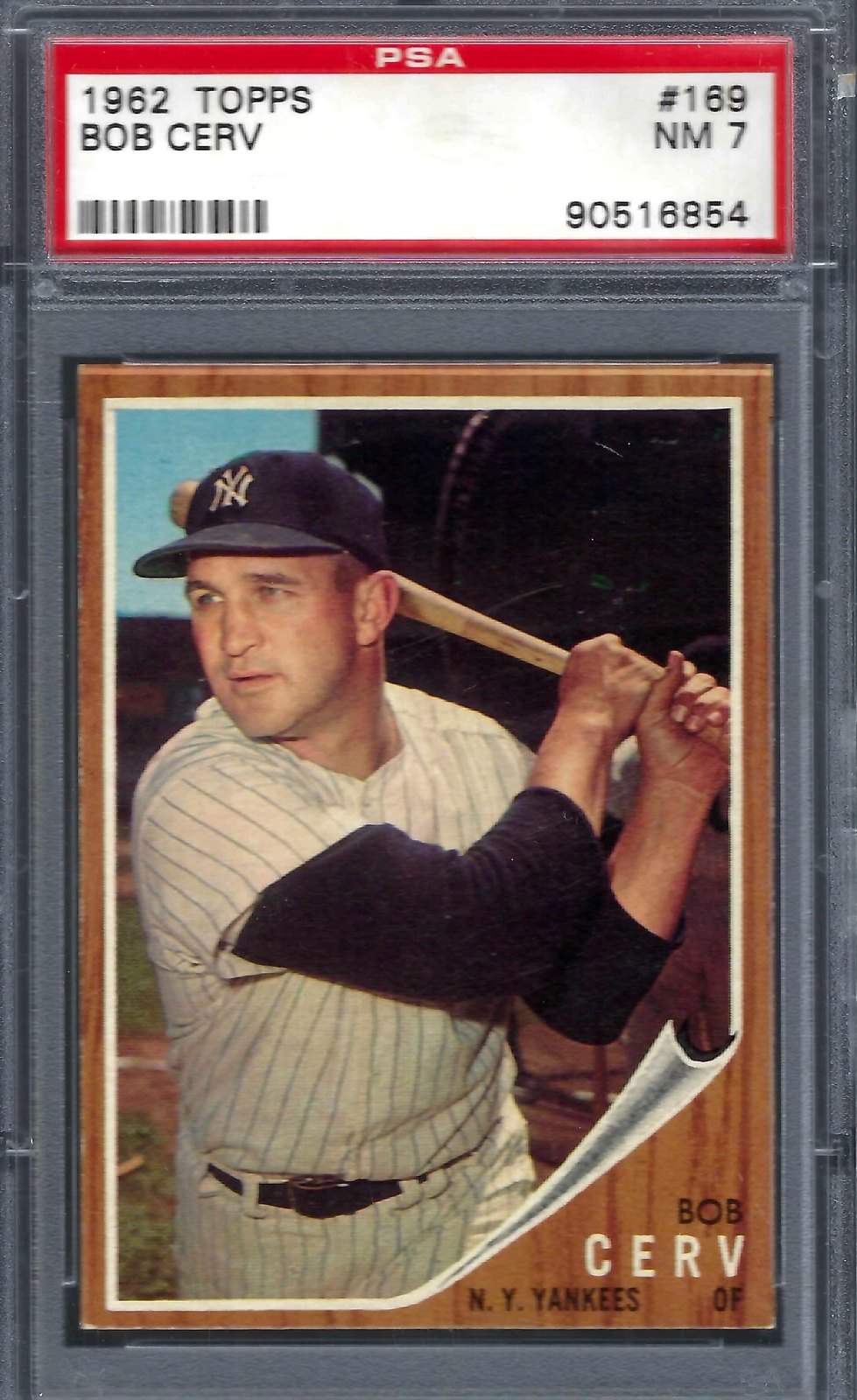 1962 Topps #169 PSA 7 Bob Cerv Yankees 169
