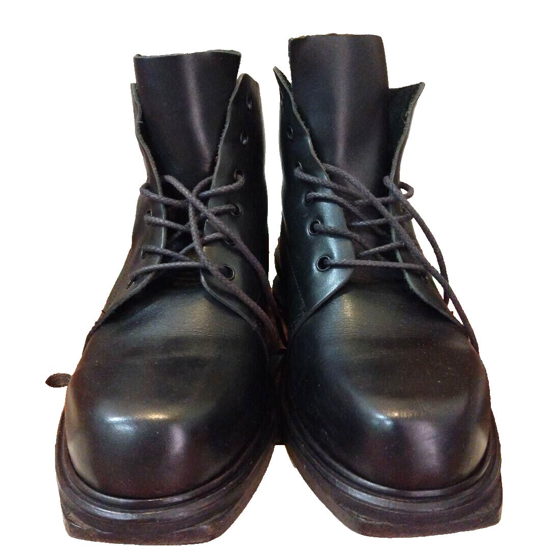 Dirk Bikkembergs black Leather Cord Metal Heel Boots Size 40 Dirk Bikkembergs black Leather Cord Metal Heel Boots Size 40
