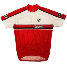 Castelli Techno Sport Wear 1/4 Zip Men's Cycling Jersey Size L Made In Italy EUC