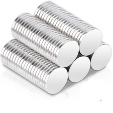100 Pcs Neodymium Magnet, 8 x 1mm Tiny Strong Small Round Magnets with Adhesi...