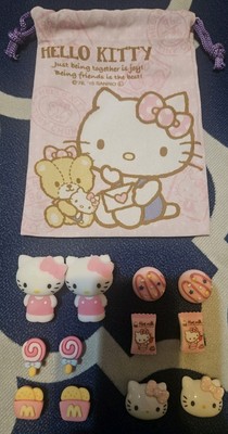 Sanrio Hello Kitty 12er Set Schuh Charms im Kordelzugbeutel absolut bezaubernd 