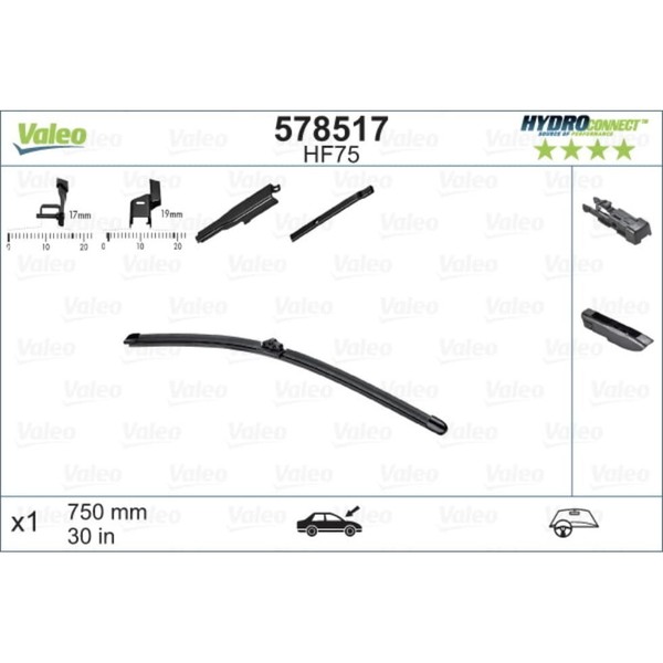 Wischblatt Valeo 578517 FüR CitroëN Ford Renault Peugeot DS C4 II Galaxy Ds4-image