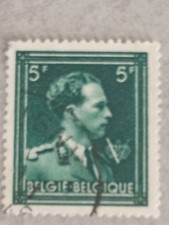 Timbre Belgique  5 F (1007 Léopold III ) Oblitéré 