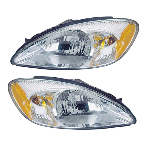 Passenger Side Right Headlight – For 2000-2007 Ford Taurus, Chrome Bezel, Halogen
