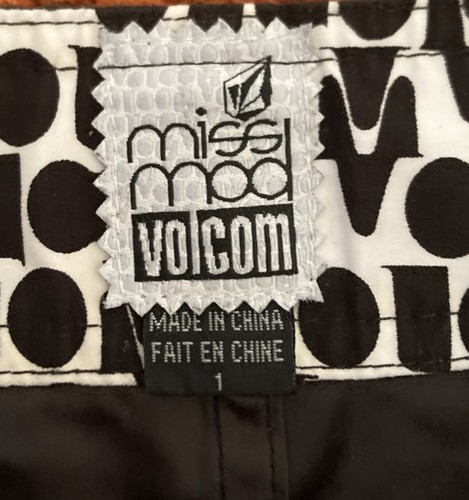 Volcom Stone Miss Mod Black And White Board Swim Shorts Womanʻs Size 1 - Picture 7 of 16