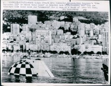 1965 Jacques Ives Cousteau French Navy Commander Carlo Wirephoto 6x8