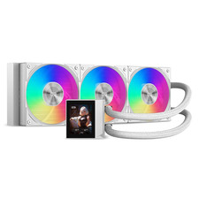 DC360 360Mm AIO CPU Cooler, 2.4-Inch IPS LCD, ARGB Fans, White | Customizable LC