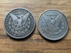 US Morgan Silver Dollars 2 coins circulated details Pre 1904 Lot F5 — photo 2