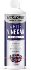 Mcklords Commercial White Vinegar 5% Acidity-Multi Surface Stain Cleaner-1 Litre 9.49 per litre