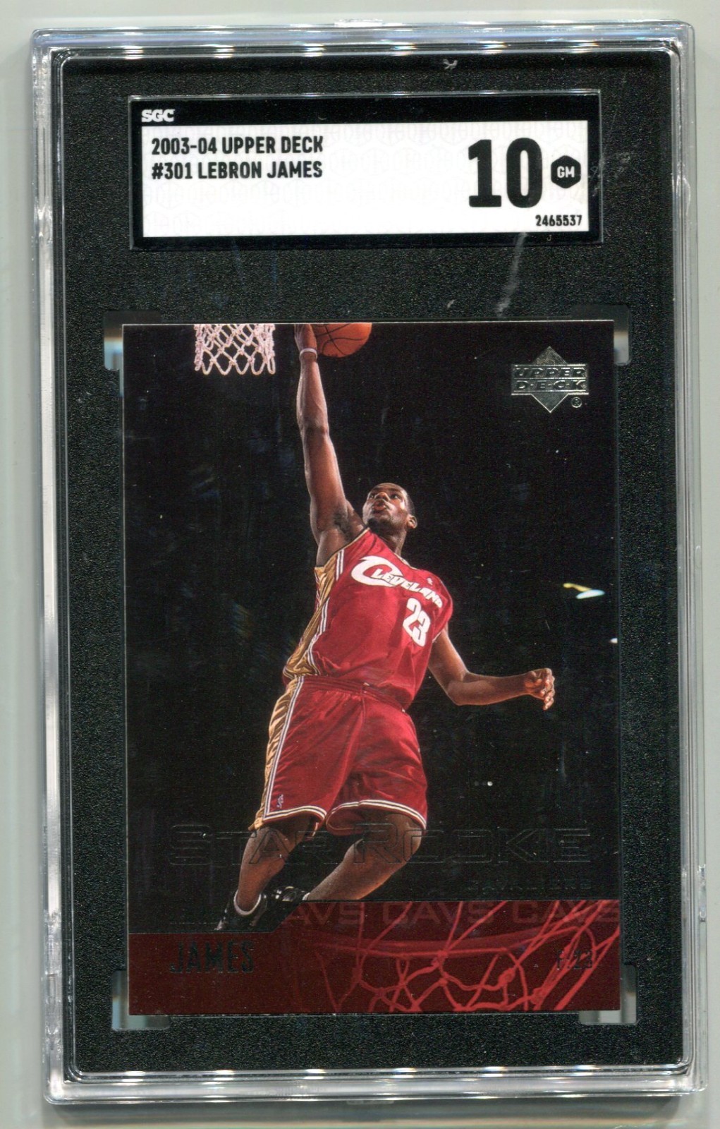 2003 Upper Deck Lebron James Star Rookie #301 SGC 10 GEM MINT 💎