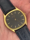 1980 Vintage Seiko Men's Gold-Tone Dress Watch w/OSTRICH BAND - 3421 Quartz