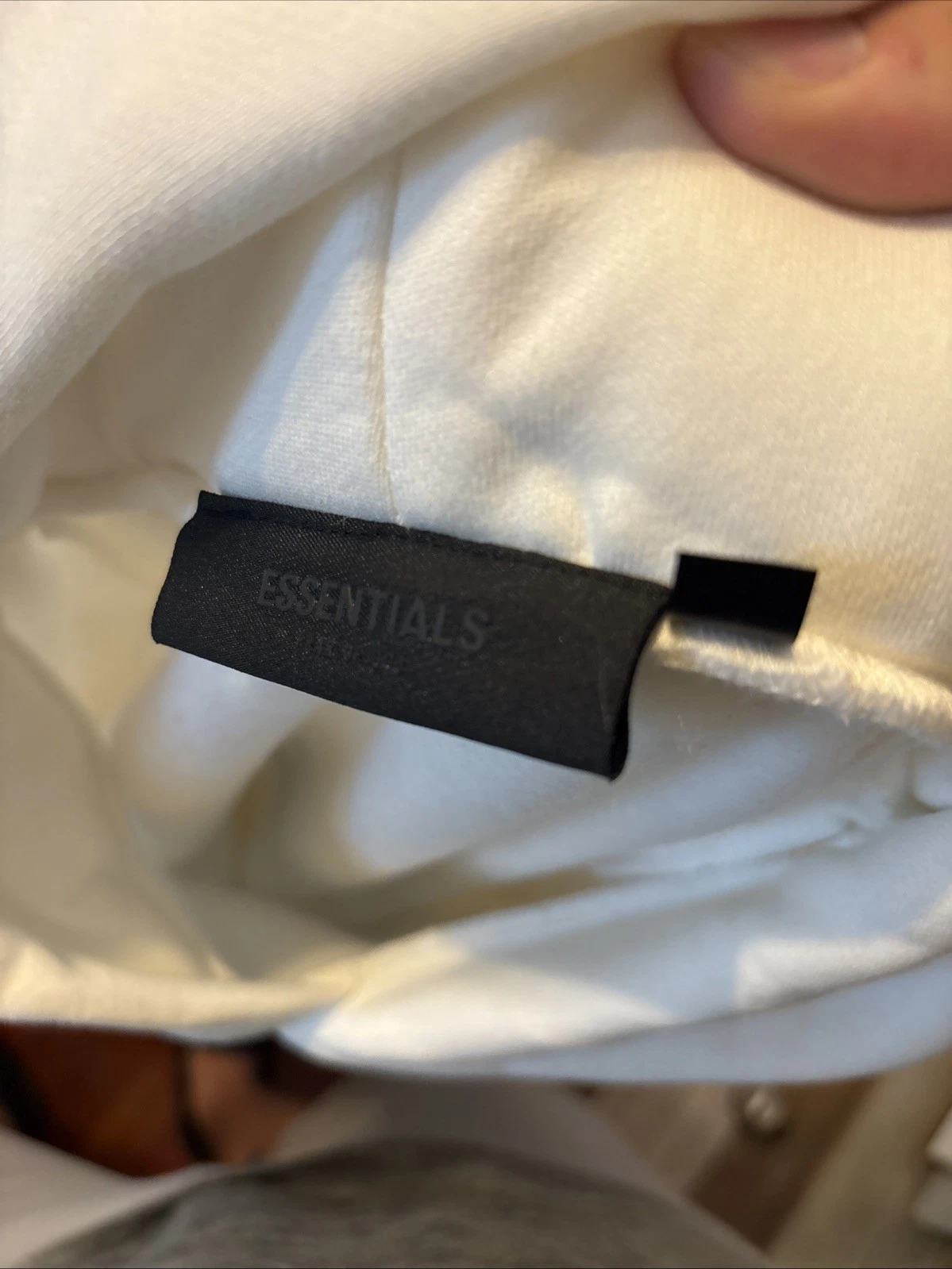 Felpa con cappuccio Fear of God Essentials Light Avena Uomo Medium M Autentica