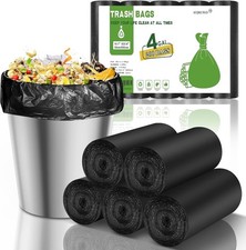 4 Gallon Biodegradable Trash Bags 200 Ct Compostable Kitchen Garbage Can Liners