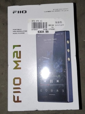 Fiio M21 Android 13 Portable Music Player MP3 Titanium / Gold