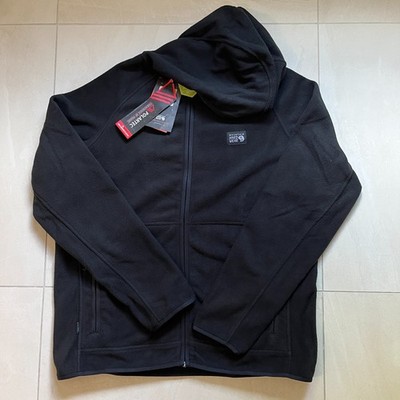 Mountain Hardwear Polartec Double Brushed Full Zip Hoody Black Mens Large NWT