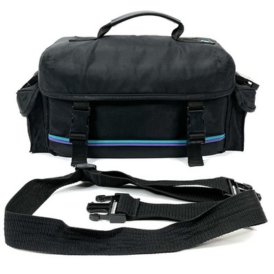 Vintage Retro Hi8 Coast Video Camera Bag Black Shoulder Carry Side Pouches