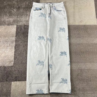 We The Free Free People Geranium Slouchy Straight Jeans Blue Womens 27