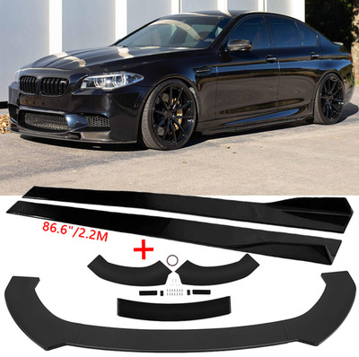 DE Für 5er F10 F11 M-Paket Spoilerschwert Frontspoiler + 2.2m Seitenschweller