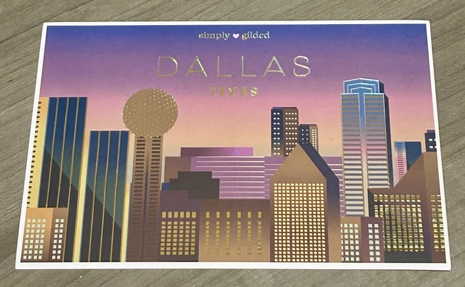 NEW Simply Gilded Passport Series Dallas Texas washi tape roll & postcard - Image 3 of 4
