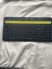 onn. Multi-Device Bluetooth Keyboard Black Yellow, Multi-Device Pairing