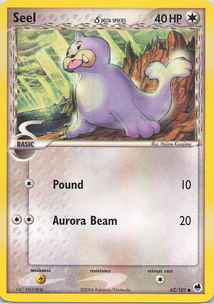 Pokemon Seel 62/101 COMMON Dragon Frontiers NM/M