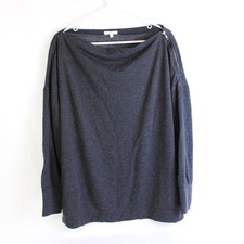 Maurices Charcoal Gray Sweatshirt Zipper Accent Women's Size 1